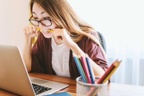 Femme ordinateur lunette Femme ordinateur lunette